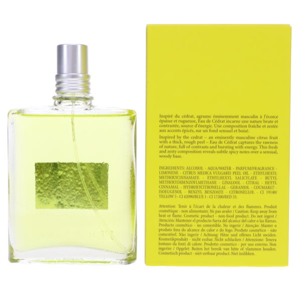 L'Occitane Cédrat Eau de Toilette 2.5 oz