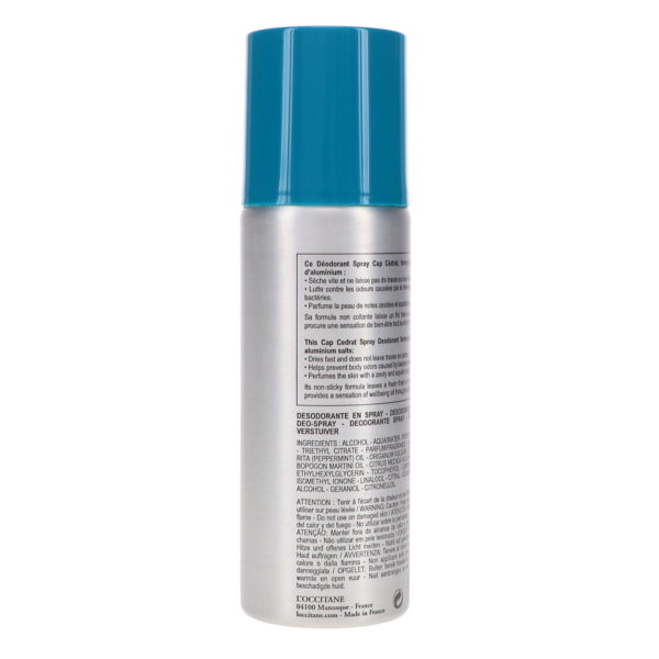 L'Occitane Cap Cedrat Spray Deodorant 4.3 oz