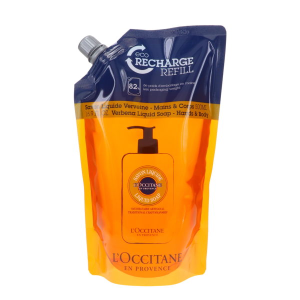 L'Occitane Shea Hands & Body Verbena Liquid Soap Refill 16.9 oz