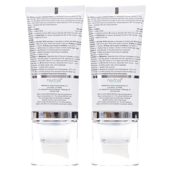 Obagi Medical SUZANOBAGIMD Soothing Complex Calming Lotion SPF25 1.6 oz 2 Pack