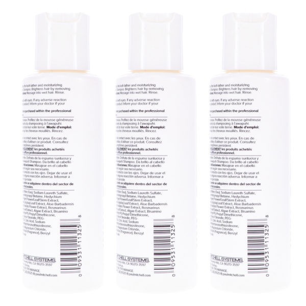 Paul Mitchell Awapuhi Shampoo 3.4 oz 3 Pack