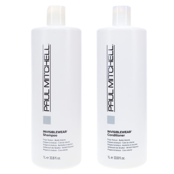 Paul Mitchell Invisiblewear Shampoo 33.8 oz & Invisiblewear Conditioner 33.8 oz Combo Pack