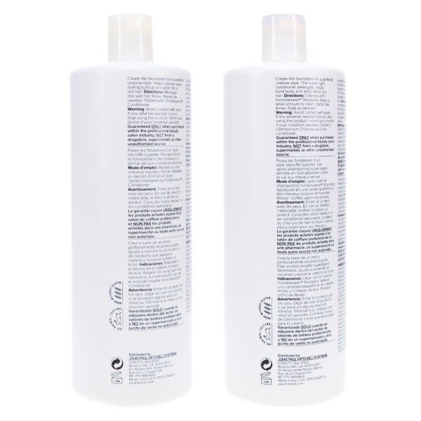 Paul Mitchell Invisiblewear Shampoo 33.8 oz & Invisiblewear Conditioner 33.8 oz Combo Pack