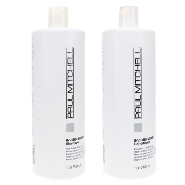 Paul Mitchell Invisiblewear Shampoo 33.8 oz & Invisiblewear Conditioner 33.8 oz Combo Pack