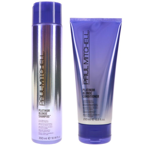 Paul Mitchell Platinum Blonde Shampoo 10.14 oz & Platinum Blonde Conditioner 6.8 oz Combo Pack