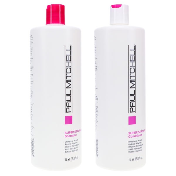 Paul Mitchell Super Strong Daily Shampoo 33.8 oz & Super Strong Daily Conditioner 33.8 oz Combo Pack