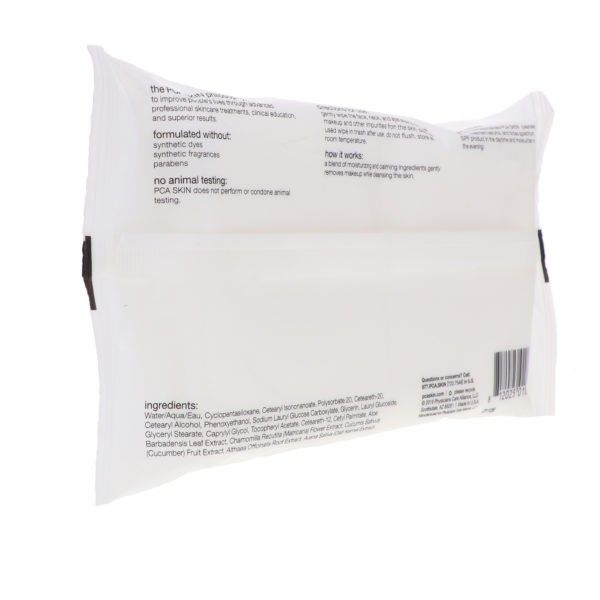 PCA Skin Makeup Remover Face Wipes 25 ct