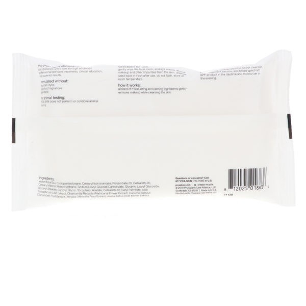 PCA Skin Makeup Remover Face Wipes 25 ct