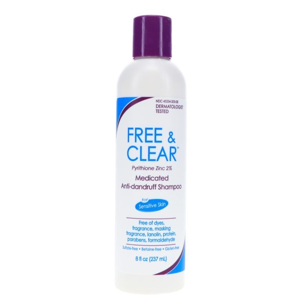 Free & Clear Medicated Anti-Dandruff Shampoo 8 oz 3 Pack