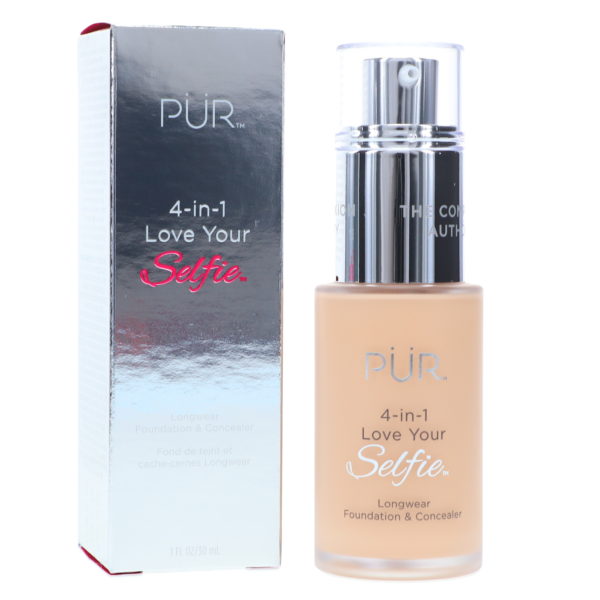 PUR 4-In-1 Love Your Selfie Longwear Foundation & Concealer Light Golden LG4 1 oz