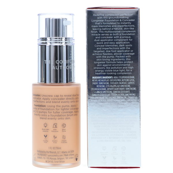PUR 4-In-1 Love Your Selfie Longwear Foundation & Concealer Light Neutral LN6 1 oz