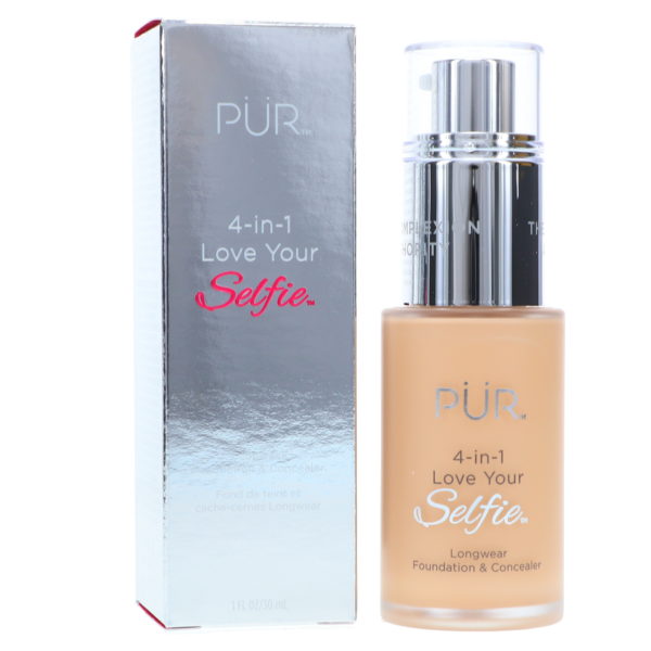 PUR 4-In-1 Love Your Selfie Longwear Foundation & Concealer Medium Golden MG2 1 oz
