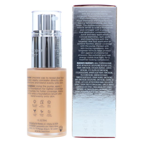 PUR 4-In-1 Love Your Selfie Longwear Foundation & Concealer Medium Golden MG2 1 oz