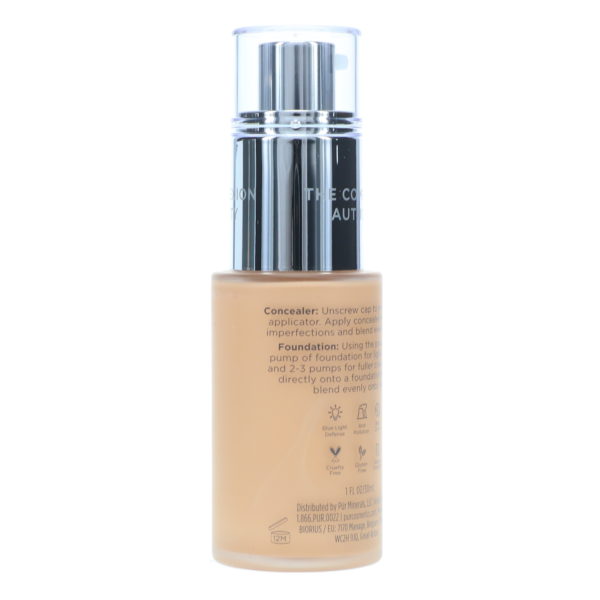 PUR 4-In-1 Love Your Selfie Longwear Foundation & Concealer Medium Golden MG3 1 oz