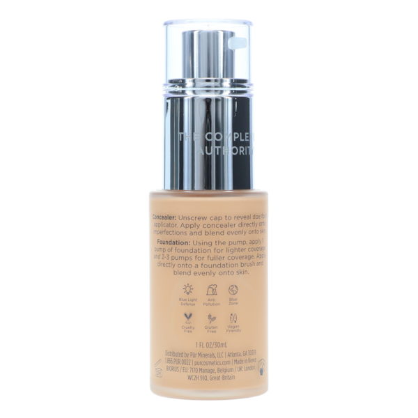 PUR 4-In-1 Love Your Selfie Longwear Foundation & Concealer Medium Golden MG3 1 oz