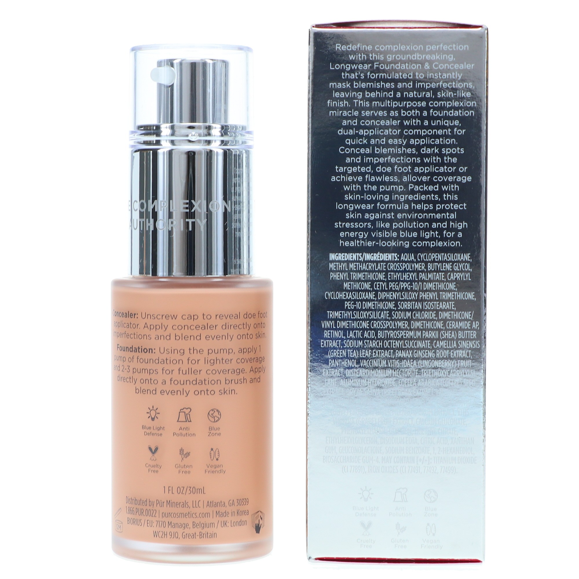 PUR 4-In-1 Love Your Selfie Longwear Foundation & Concealer Medium Pink MP3 1 oz