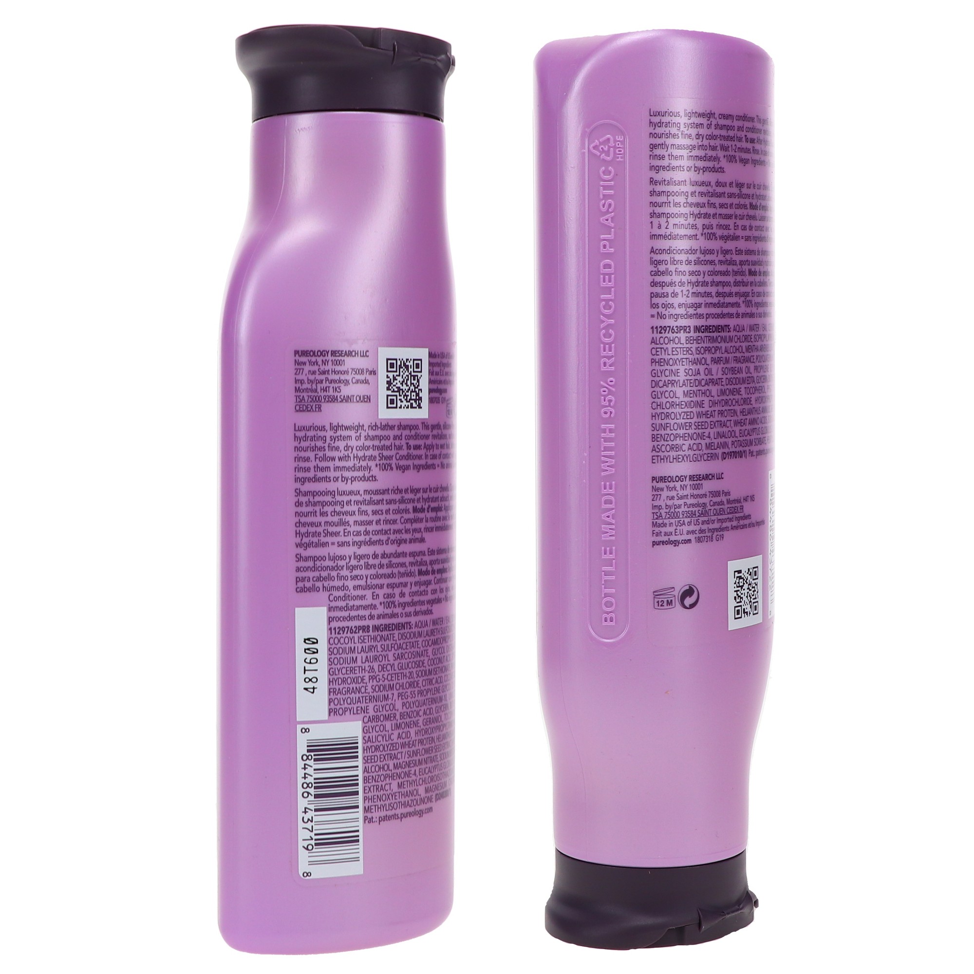 Pureology Hydrate Sheer Shampoo 9 oz and Conditioner 9 oz Combo Pack