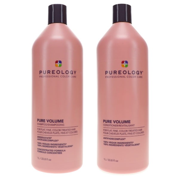 Pureology Pure Volume Shampoo 33.8 oz & Pure Volume Conditioner 33.8 oz Combo Pack