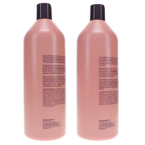 Pureology Pure Volume Shampoo 33.8 oz & Pure Volume Conditioner 33.8 oz Combo Pack