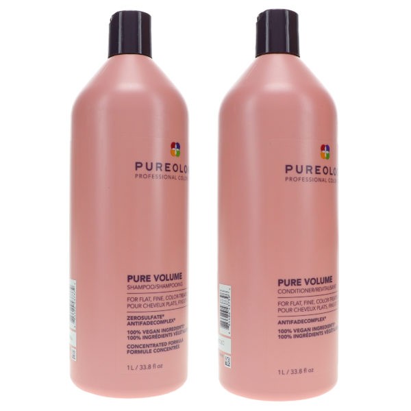 Pureology Pure Volume Shampoo 33.8 oz & Pure Volume Conditioner 33.8 oz Combo Pack