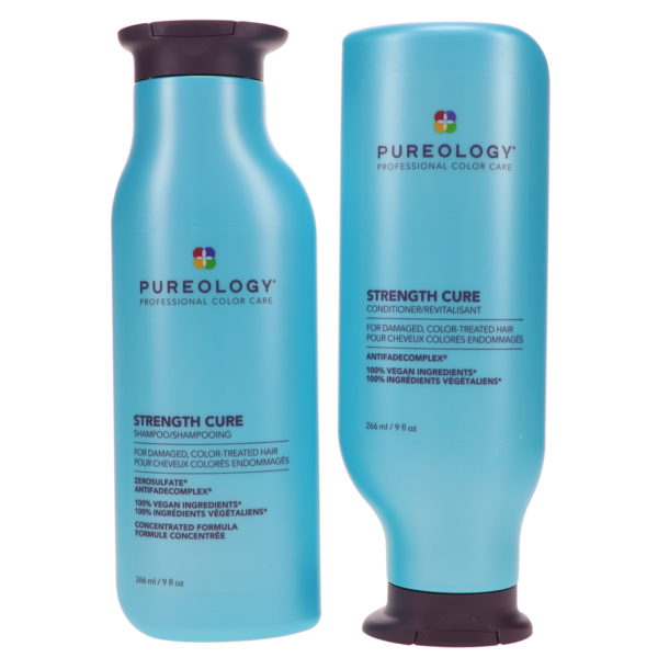 Pureology Strength Cure Shampoo 8.5 oz & Strength Cure Conditioner 8.5 oz Combo Pack