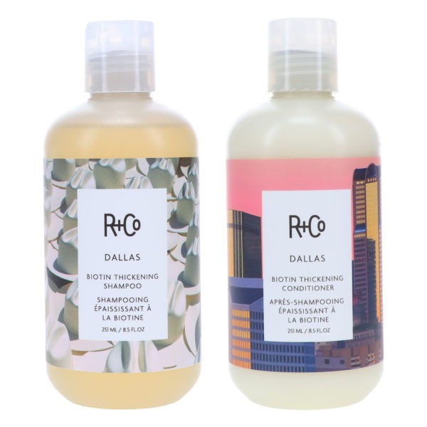 R+CO Dallas Biotin Thickening Shampoo 8.5 oz & Dallas Biotin Thickening Conditioner 8.5 oz Combo Pack