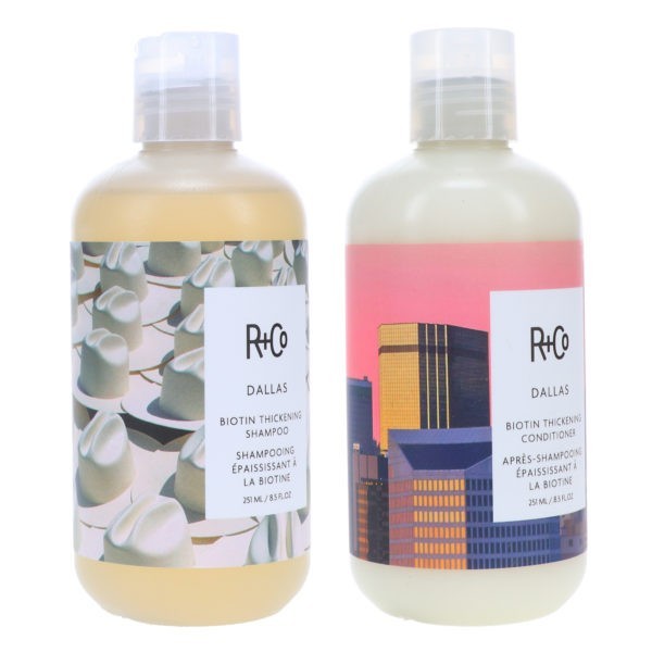 R+CO Dallas Biotin Thickening Shampoo 8.5 oz & Dallas Biotin Thickening Conditioner 8.5 oz Combo Pack