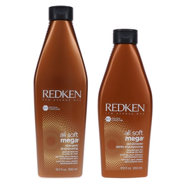 Redken All Soft Mega Shampoo 10.1 oz & All Soft Mega Conditioner 8.5 oz Combo Pack