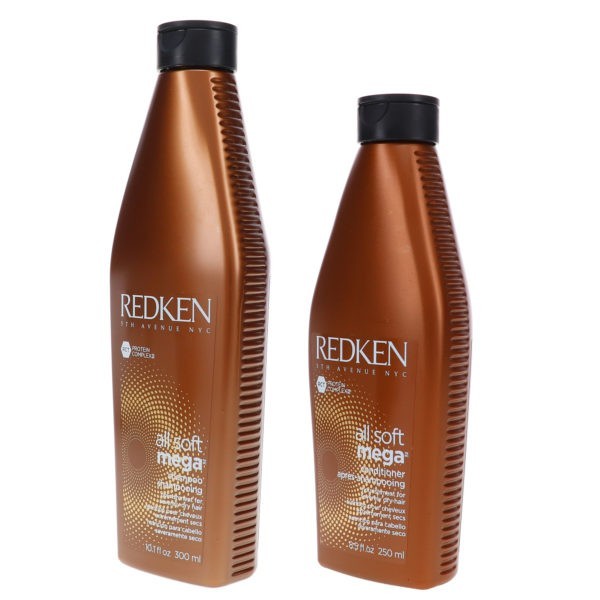 Redken All Soft Mega Shampoo 10.1 oz & All Soft Mega Conditioner 8.5 oz Combo Pack