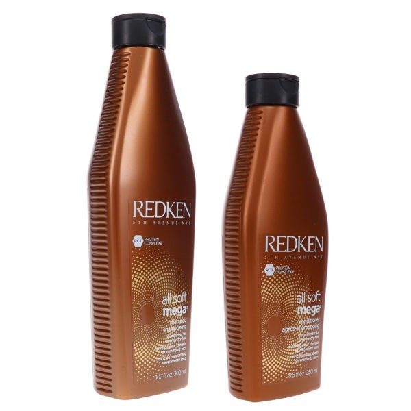 Redken All Soft Mega Shampoo 10.1 oz & All Soft Mega Conditioner 8.5 oz Combo Pack
