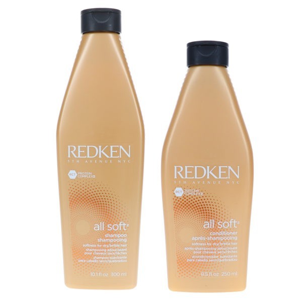 Redken All Soft Shampoo 10.1 oz & All Soft Conditioner 8.5 oz Combo Pack