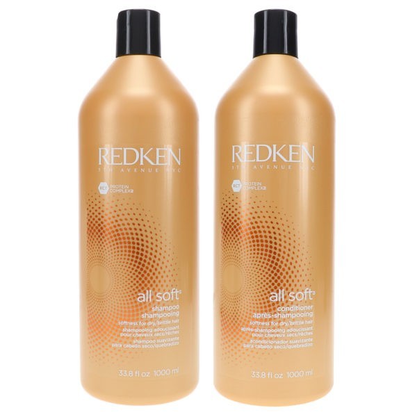 Redken All Soft Shampoo 33.8 oz & All Soft Conditioner 33.8 oz Combo Pack