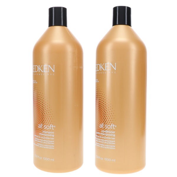 Redken All Soft Shampoo 33.8 oz & All Soft Conditioner 33.8 oz Combo Pack