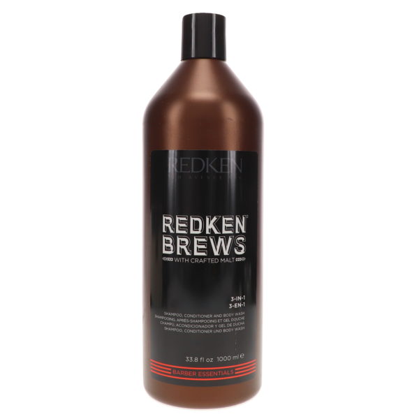 Redken Brews 3-in1 Shampoo, Conditioner and Body Wash 33.8 oz