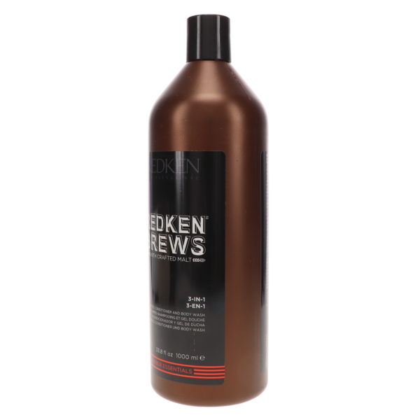 Redken Brews 3-in1 Shampoo, Conditioner and Body Wash 33.8 oz