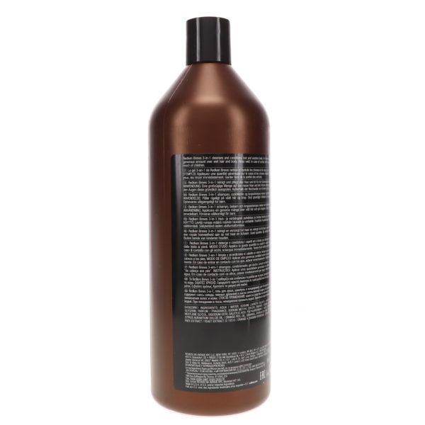 Redken Brews 3-in1 Shampoo, Conditioner and Body Wash 33.8 oz