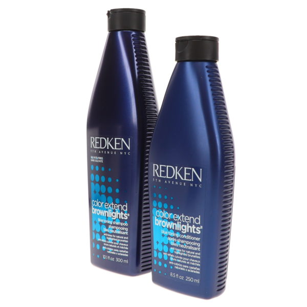Redken Color Extend Brownlights Blue Shampoo 10.1 oz & Color Extend Brownlights Blue Conditioner 8.5 oz Combo Pack