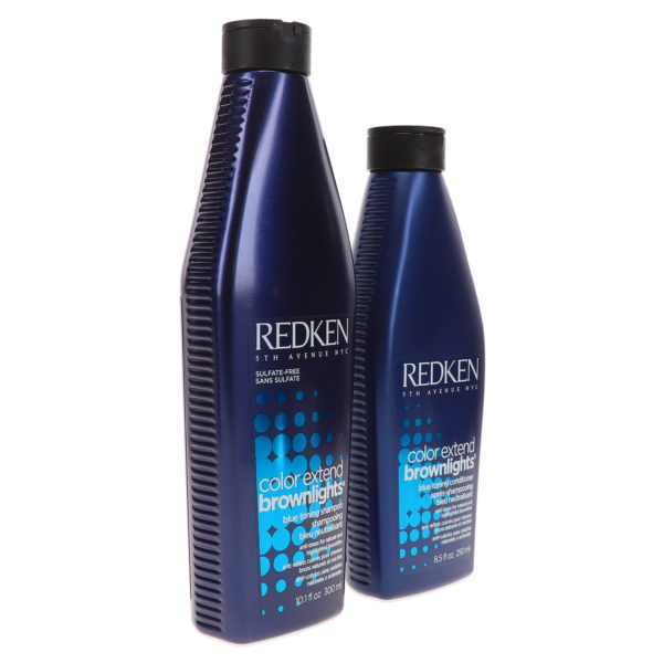 Redken Color Extend Brownlights Blue Shampoo 10.1 oz & Color Extend Brownlights Blue Conditioner 8.5 oz Combo Pack