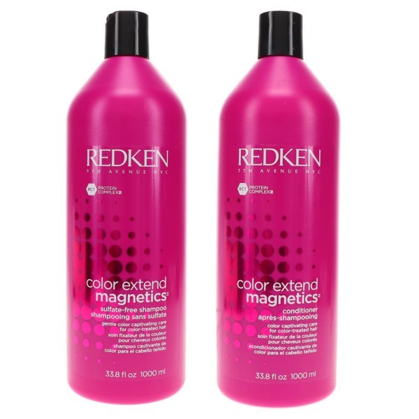 Redken Color Extend Magnetics Shampoo 33.8 oz & Color Extend Magnetics Conditioner 33.8 oz Combo Pack