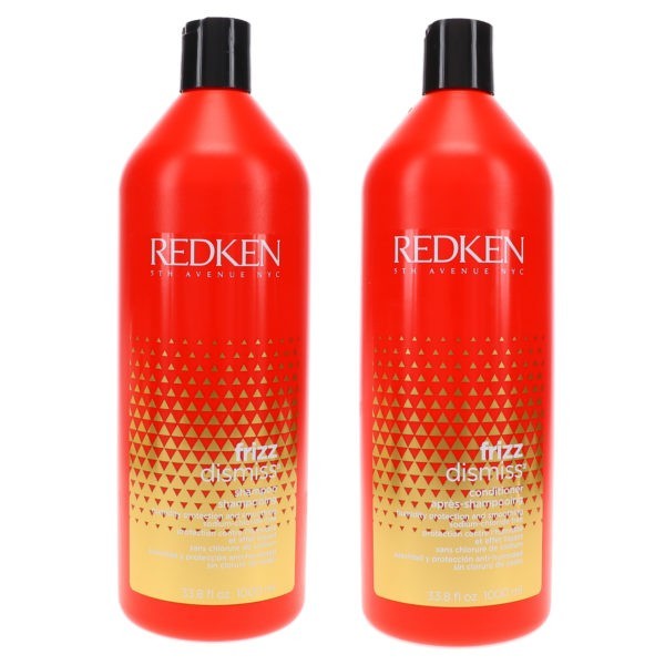 Redken Frizz Dismiss Sulfate-Free Shampoo 33.8 oz & Frizz Dismiss Conditioner 33.8 oz Combo Pack