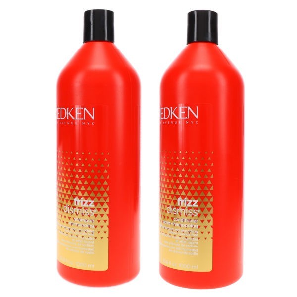 Redken Frizz Dismiss Sulfate-Free Shampoo 33.8 oz & Frizz Dismiss Conditioner 33.8 oz Combo Pack