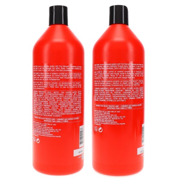 Redken Frizz Dismiss Sulfate-Free Shampoo 33.8 oz & Frizz Dismiss Conditioner 33.8 oz Combo Pack