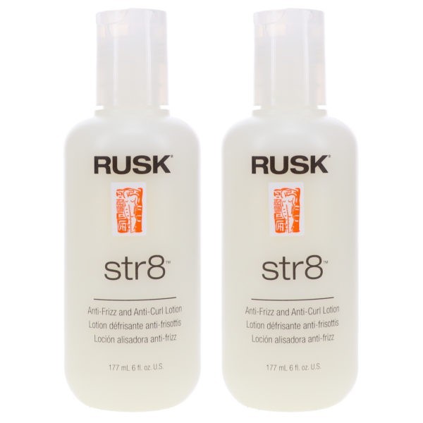 Rusk Str8 Anti-Frizz and Anti-Curl Lotion 6 oz 2 Pack