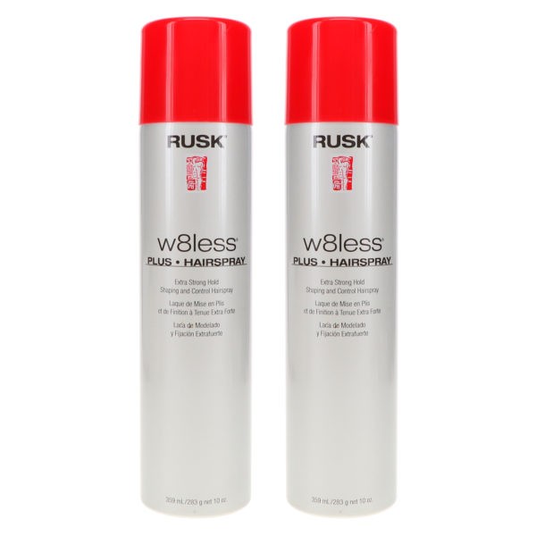 Rusk W8less Plus Extra Strong Hairspray 10 oz 2 Pack