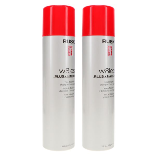 Rusk W8less Plus Extra Strong Hairspray 10 oz 2 Pack