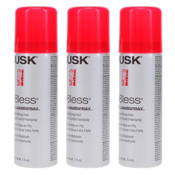 Rusk W8less Plus Extra Strong Hold Hairspray 1.5 oz 3 Pack