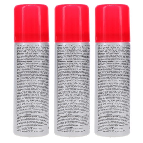 Rusk W8less Plus Extra Strong Hold Hairspray 1.5 oz 3 Pack