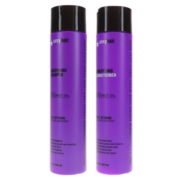 Sexy Hair Smooth Sexy Hair Sulfate Free Smoothing Anti Frizz Shampoo 10.1 oz & Smooth Sulfate Free Smoothing Anti Frizz Conditioner 10.1 oz Combo Pack