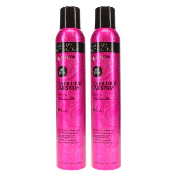 Sexy Hair Vibrant Sexy Hair Color Lock UV Color Protection Hairspray 8 oz 2 Pack