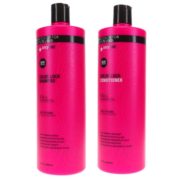 Sexy Hair Vibrant Sexy Hair Color Lock Shampoo 33.8 oz & Color Lock Conditioner 33.8 oz Combo Pack